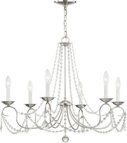 Livex Lighting 6516-48 Pennington 6 Light Chandelier, Antique Gold Leaf