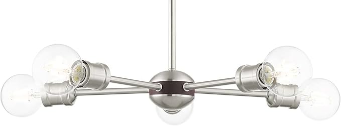 Livex Lighting 46135-91 3 Light Brushed Nickel Chandelier