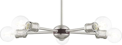 Livex Lighting 46135-91 3 Light Brushed Nickel Chandelier
