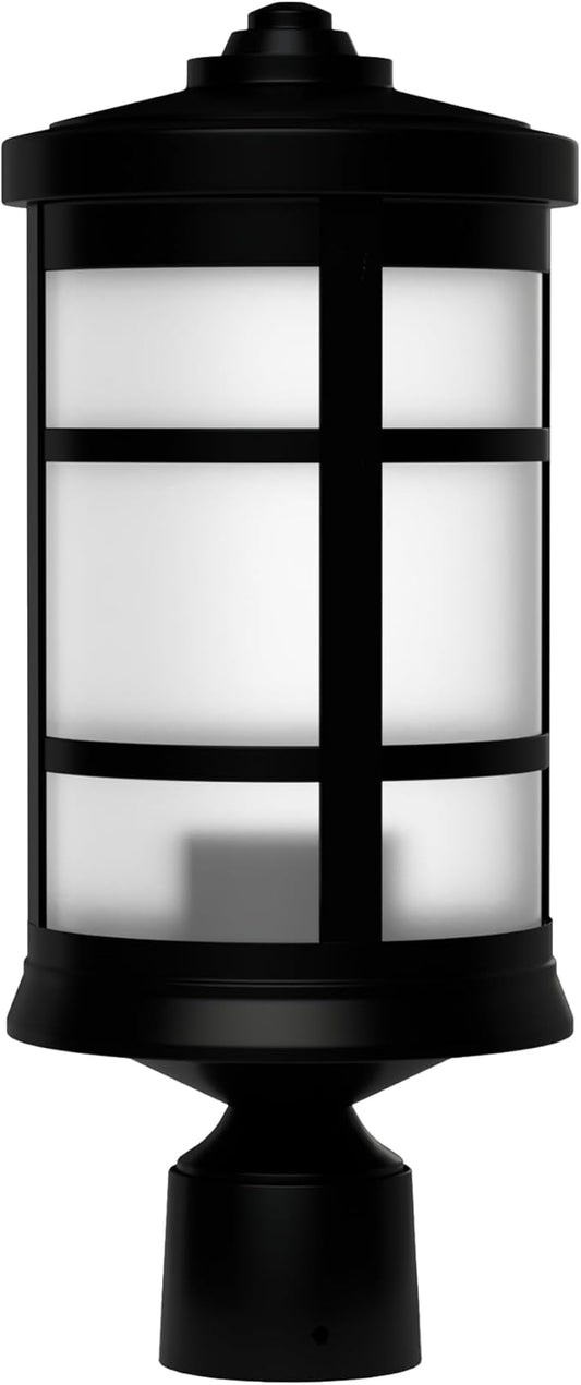 KASTLITE Black Outdoor Lamp Post Fixture - Fits 3" Light Poles for Outside Lighting - Waterproof E26 Base Lantern, Yard Patio Deck Garden Porch Mailbox Driveway & Street Lights - USA Made, Kensington