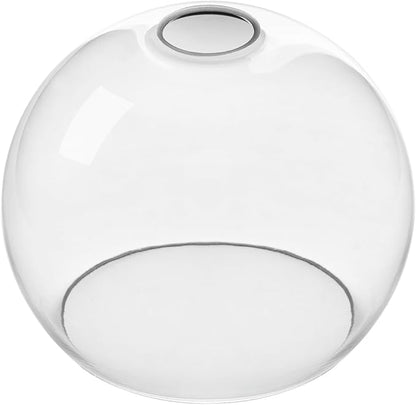 Fixture Replacement Globe Shade with 1.65 Inch Fitter, 8 Inch Diameter, E26 Base 1-5/8 Inch Fitter, Glass Lampshade Cover for Pendant Wall Sconce Chandelier