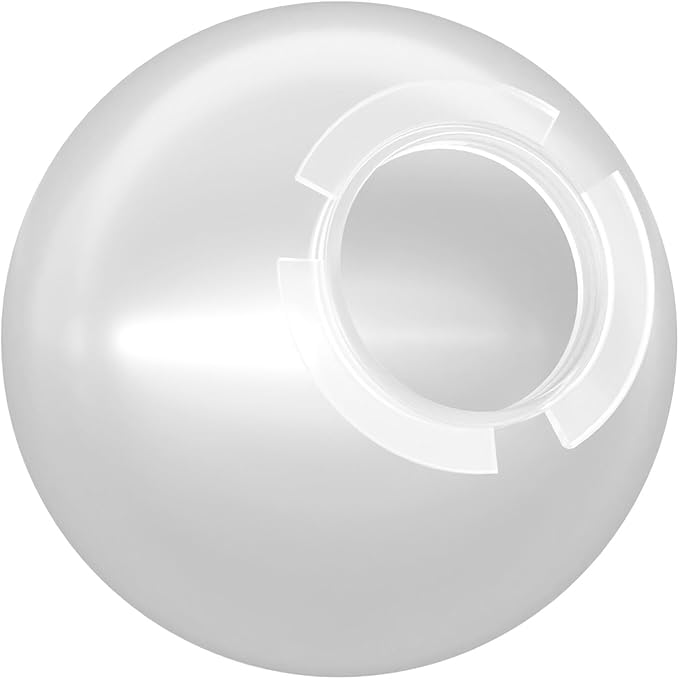 KASTLITE 10" Frost Acrylic Lamp Post Globe | Smooth Textured with 4-5/8" Twist Lock Neck | Manufactured in the USA
