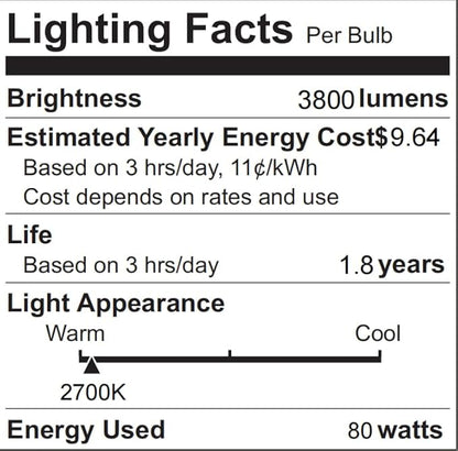 PAR38 Flood Light Bulbs, 80W 120V Halogen Bulb Dimmable, E26 Base PAR38 Bulb 2700K Warm White for Indoor and Outdoor, High Brightness PAR38 Halogen Flood Light - 4PACK