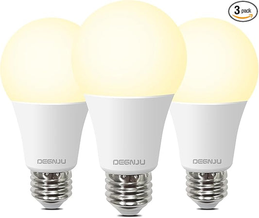 Light Bulbs,100 Watt Light Bulb Eqv, Warm Light Bulbs LED 1500LM, Soft White 2700K, 13W Bright Standard E26 Bulb, 15000H, Non-Dimmable, White LED Bulbs for Rooms, 3 Pack