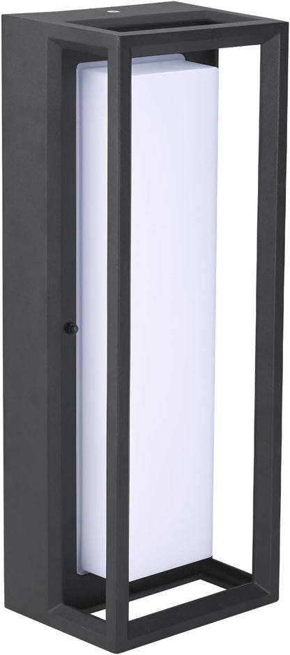 LED Outdoor Wall Sconce & Porch Sconce, 3000K 1500 Lumens, Die Cast Aluminum Porch Lights, Modern Exterior Decorative Light Fixture for Front Door, Garage, House Entrance(5.5x4.3x14.9inch)