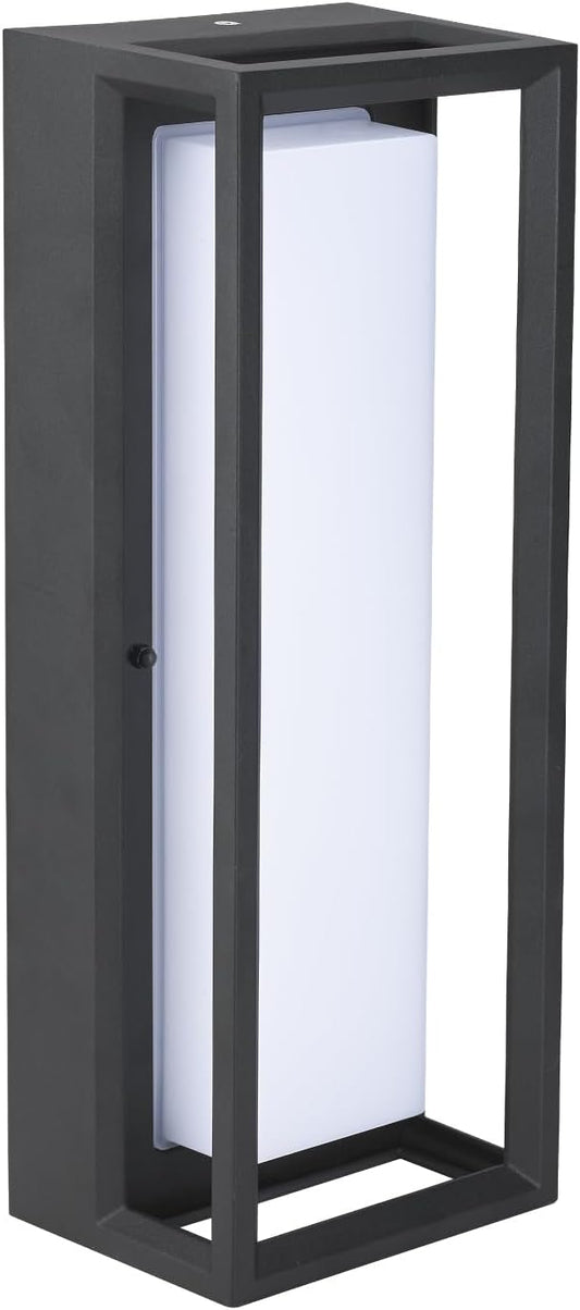 LED Outdoor Wall Sconce & Porch Sconce, 3000K 1500 Lumens, Die Cast Aluminum Porch Lights, Modern Exterior Decorative Light Fixture for Front Door, Garage, House Entrance(5.5x4.3x14.9inch)