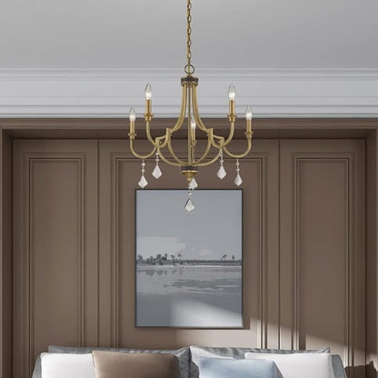 Livex Lighting 5 Lt Antique Brass Chandelier