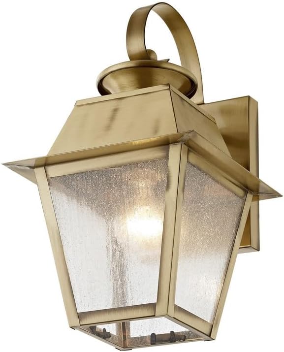 Livex Lighting 2162-61 Mansfield 1-Light Outdoor Wall Lantern, Charcoal