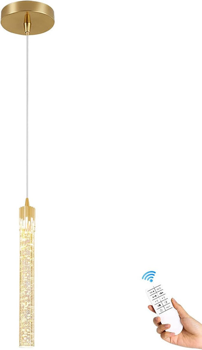 Mini Chandelier Modern LED Gold Pendant Lights for Kitchen Island Small Crystal Hanging Light Dimmable 2700k-6000k