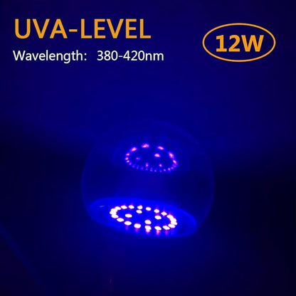 LED Black Light Bulbs,12W E26 Base(110V- 240V) UV Blacklight Bulb, Glow in The Dark,Black Lights for Glow Party,Fluorescent Poster,Halloween,Body Paint,Neon Glow(8 Pack)