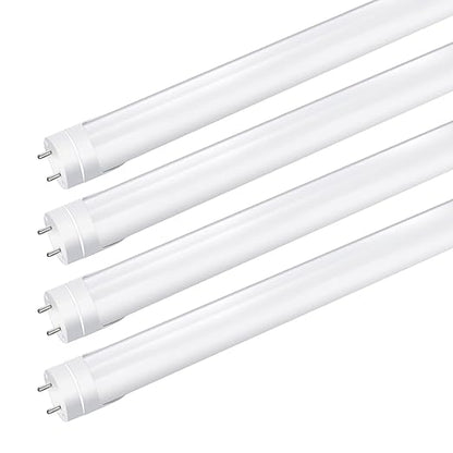 LightingWill LED T8 Light Tube 4FT, Warm White 3000K-3500K, Dual-End Powered Ballast Bypass, 2000Lumen 18W (40W Equivalent Fluorescent Replacement), Frosted Cover, AC85-265V Lighting Fixture, 4 Pack…