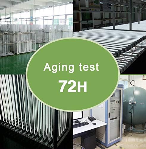 25Pack, T8 LED Bulbs 4FT Tube Light, 60W 6500LM 6000K Cold White, 4 Foot Flourescent Tube Replacement, 4 Row V Shape 270 Degree, Remove Ballast, Double Row, Dual-end Powered, Clear Cover