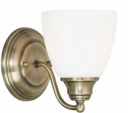 Livex Lighting 13671-01 Somerville 1 Light Wall Sconce, Antique Brass