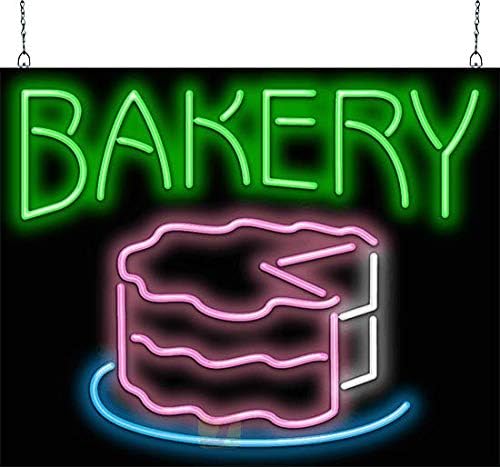 Bakery with Cake Neon Sign