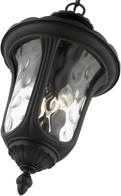 Livex Lighting 7858-13 Oxford 3-Light Outdoor Hanging Light, 11" x 11" x 20.5", White