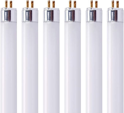21 Inch F13T5/CW Fluorescent Light Bulb, T5 13 Watts, 4100K Cool White Under Counter Light Bulbs, Replacement Bulb for Under Cabinet Light, G5 Mini Bi-Pin Base - 6 Pack