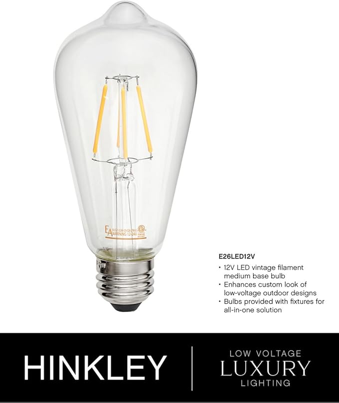 Hinkley Shelter Large Post Top or Pier Mount Lantern - Low Voltage, LED Included, Aluminum, Clear Seedy Glass Shade, Dark Sky Compliant - Black Finish