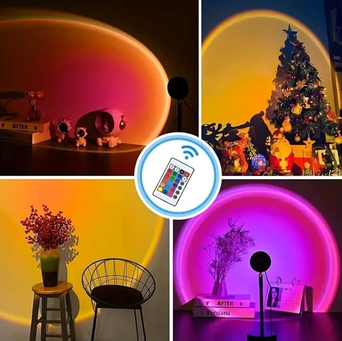 Sunset Lamp Projector Led Lights for Bedroom Night Light RGB Lights Sun Sunlight Sunrise Lamp Mood Lighting Home/Room Decor Christmas Gifts for Women,Tabletop Multicolor