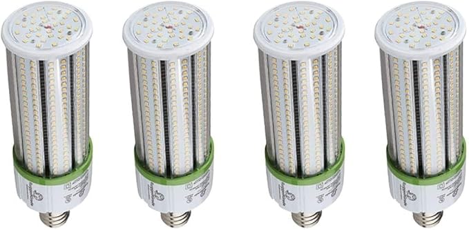 RuggedGrade Aries EV Series - 12W LED Corn Bulb | 1380 Lumens | 5000K Bright White |4 Pack | E26 Base | Energy Efficient | DLC 5.1 Premium
