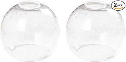 Clear Seeded Glass Globe Lamp Shades Replacement Lampshade Cover with 1-5/8-inch for Wall Sconce Pendant Lighting G0091