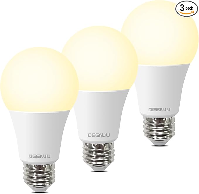 A19 LED Soft White 2700K Light Bulbs, 100 Watt Equivalent LED Bulbs, Non-Dimmable, 1500 Lumens, 13W Warm White LED Bulbs for Bedroom Living Room, 3 Pack