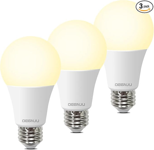 A19 LED Soft White 2700K Light Bulbs, 100 Watt Equivalent LED Bulbs, Non-Dimmable, 1500 Lumens, 13W Warm White LED Bulbs for Bedroom Living Room, 3 Pack
