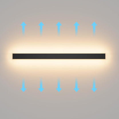 Aipsun Outdoor Lights 2 Pack,Modern Outdoor Wall Light 59inch Long Strip LED Wall Sconce IP65 Anti Rust Warm Light Fixture 3000K Exterior Wall Mount Lights for Entrance, Hallway, Garage, Porch