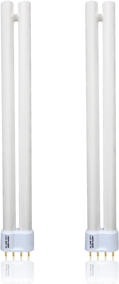 24W PL24-C Fluorescent Light Bulb Replacement for OttLite B24553 T40J34,Tpye C,PL-L 24W Fluorescent Light Bulbs,5500K Bright Natural Daylight,1300lm,2G11 Base - 2Pack