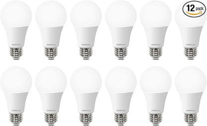 A19 LED Light Bulbs, 100 Watt Soft Light Bulbs, E26 Standard Base, Non-Dimmable, 13W Bright White LED Bulbs for Bedroom Living Room Home Office, 12 Pack