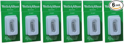 Halogen Otoscope Lamp - 6 Pack Replacement Bulb for Welch Allyn 2.5V Halogen HPX Lamp for Otoscopes, Illuminators and Transill Uminators, Tongue Blade Holders, and 3.5V Handle Adapters, 03100-U6