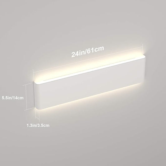 Ralbay 20W Bathroom Light Fixture 24 inch Natural White Light 4000K Vanity Light White Wall Sconce Light for Dressing Room IP44 Waterproof 2600LM