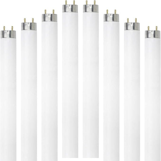 Dysmio Lighting F17T8-DL 17-Watt - 24 Inch,T8 Straight Tube, Medium Bi-Pin Base, 6500K - Daylight - Pack of 8