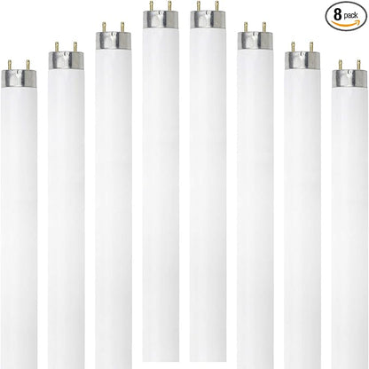 Dysmio Lighting F25T8-DL 25-Watt - 36 Inch T8 Straight Tube, Medium Bi-Pin Base, 6500K - Daylight - Pack of 8