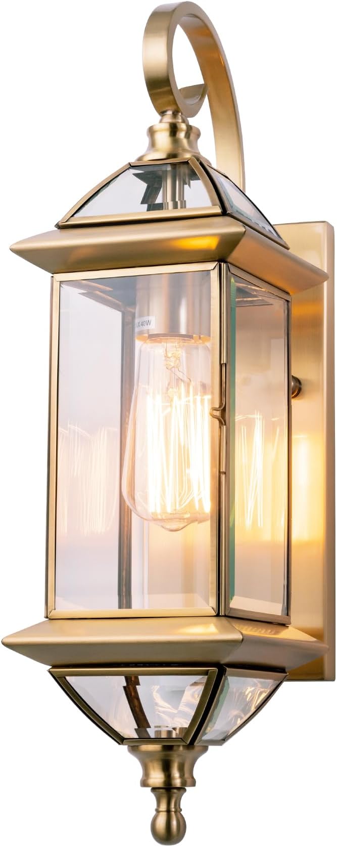 Copper Outdoor Lights Wall Mount 18.5" H Porch Light Oil Rubbed Brass Exterior Light Fixture with Clear Glass,Outside Lighting for Patio, Garage, Frontdoor 1 Pack,Bulb Not Included