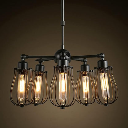 LUXRITE Vintage T9 LED Tube Light Bulbs 60W Equivalent, 3000K Soft White, 550 Lumens, Dimmable Edison Tubular Light Bulbs 5W, Clear Glass, LED Filament Bulb, UL Listed, E26 Standard Base (6 Pack)