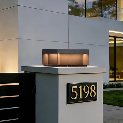 Outdoor Post Lights Hard Wired, 11.8'' AC100-240V Modern Outdoor Column Lights, IP54 Waterproof Pillar Light Outside, 3000K Column Light Posts for Outside, Lamp Post Lighting for Fence Deck Patio