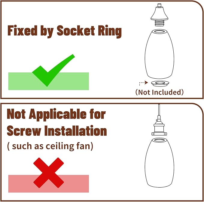 Pendant Light Shade Replacement, Metal Lampshade with 1-5/8" Fitter, ALUCSET 7.8" Height and 4.7" Diameter Etched Hollowed Lamp Shade, Metal Oval Shaped Cover for Chandelier Pendant Light Wall Lamp