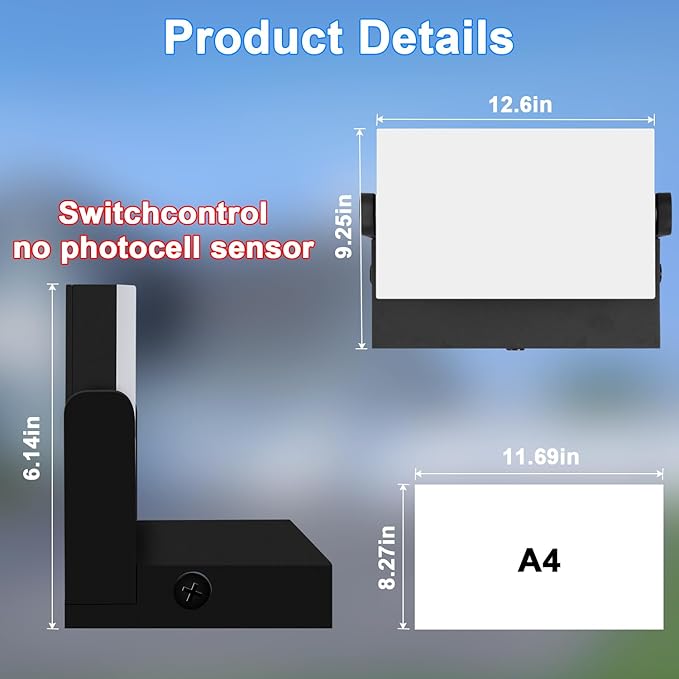 ledmo 150W Outdoor LED Wall Pack Switch Control Full 360 Rotation Exterior Flood Light 21000lm 5000k Modern Security Commercial Wall Mount Fixture for Yard House Garage Shop Barn Warehouse