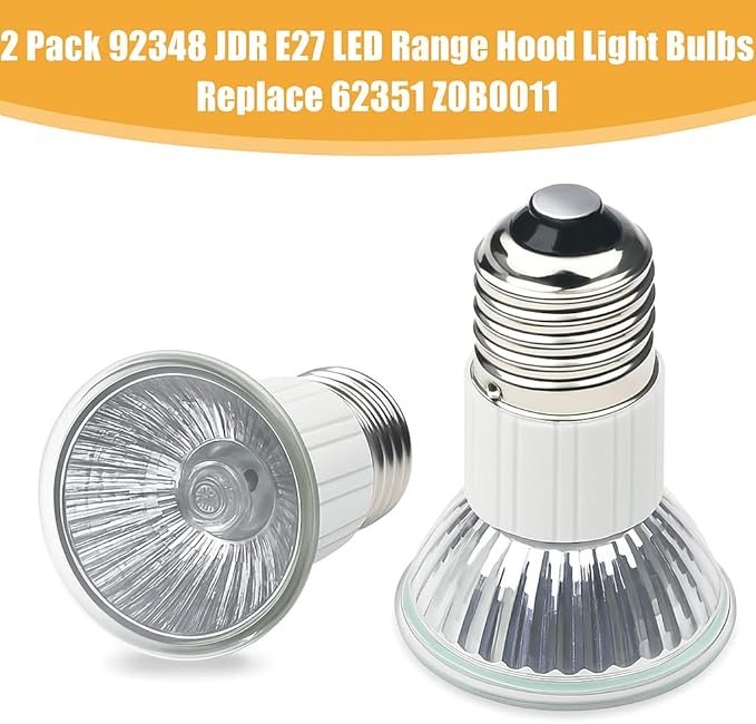 Range Hood Appliance Bulbs E27 Lighting Z0B0011 50W Bulbs for Zephyr Milano Europa Hoods 70mm，Appliance Light Bulb -Pack of 2