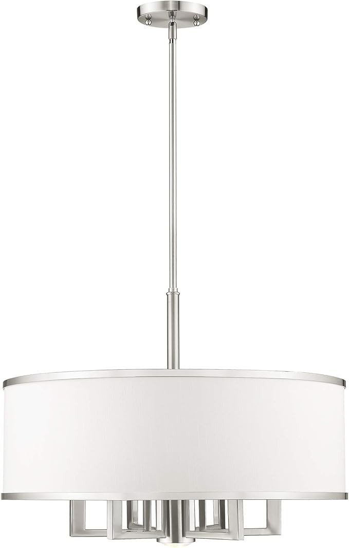 Livex Lighting 62616-91 Park Ridge 6 Light Chandelier, Brushed Nickel