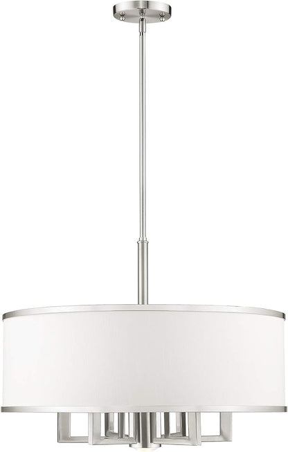 Livex Lighting 62616-91 Park Ridge 6 Light Chandelier, Brushed Nickel