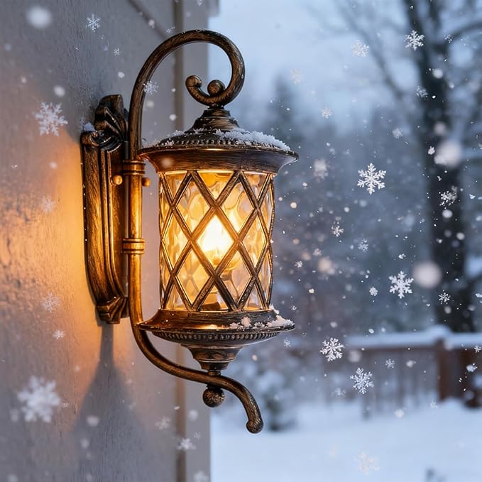Retro Outside Wall Lights Water Glass Exterior Wall Light Outdoor Wall Mount Light Fixtures