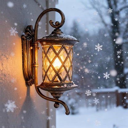 Retro Outside Wall Lights Water Glass Exterior Wall Light Outdoor Wall Mount Light Fixtures