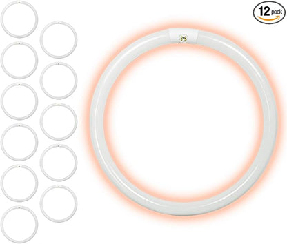 GoodBulb 40-Watt 16 Inch T9 Fluorescent Circline Light Bulb 4100K Cool White Light Color G10q Base High Output 2533 Lumens 10000 Life Hours 80 CRI Pack of 12 Bulbs