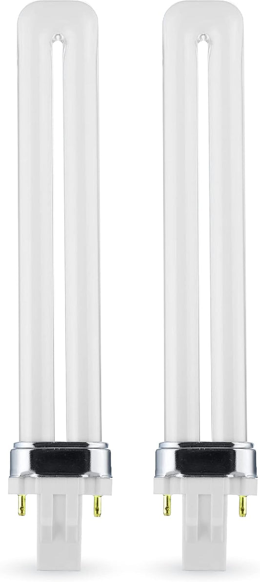(2 Pack) PL-13W 841, 2 Pin GX23, 13 Watt Single U-Shaped Twin Tube, Compact Fluorescent Light Bulb, Replaces Philips PLS13W41 GX23, Sylvania CF13DS841