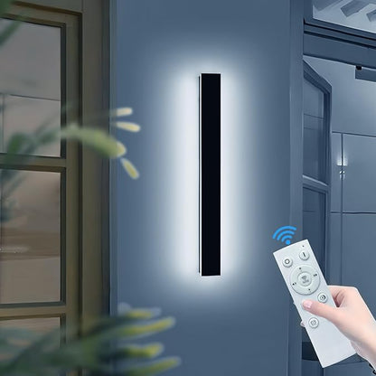 47inch Modern Outdoor Wall Light, LED 3000K-6000K Dimmable Long Exterior Lighting, IP65 Waterproof, Minimalist Garage Sconce Light Fixture for House Hallway Patios with Remote Control