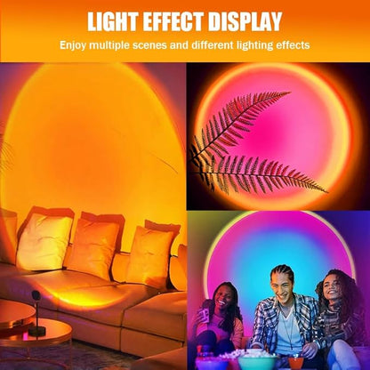 Sunset Lamp Projector Led Lights for Bedroom Night Light RGB Lights Sun Sunlight Sunrise Lamp Mood Lighting Home/Room Decor Christmas Gifts for Women,Tabletop Multicolor