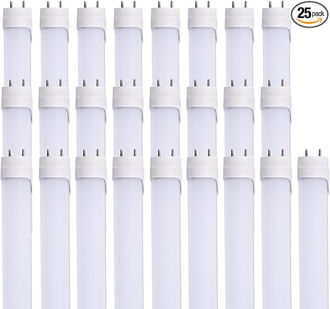 25pcs 3FT 15W T8 Tube Light White Daylight 6000k T8 LED Bulbs Household Lights Ballast Bypass G13 Base 3 Foot Milky Cover Fluorescent Tube lamp Replacement AC100-277V (15w Milky, 25 Count)
