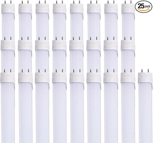 25pcs 3FT 15W T8 Tube Light White Daylight 6000k T8 LED Bulbs Household Lights Ballast Bypass G13 Base 3 Foot Milky Cover Fluorescent Tube lamp Replacement AC100-277V (15w Milky, 25 Count)