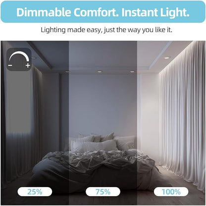 12 Pack BR30 LED Bulbs, 65W Equivalent, 10W 4000K Neutral White, 700 Lumens, Flicker-Free, Dimmable Recessed Can Flood Lights for Home & Kitchen, Long Lasting & Energy Efficient, E26 Base, UL Listed